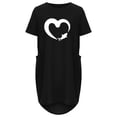 thumbnail image 4 of Robes d'Été pour Femmes Manches Courtes Décontractées T-Shirts Robe Imprimée Col Rond Confortable Longueur Genou avec Poches, 4 of 5