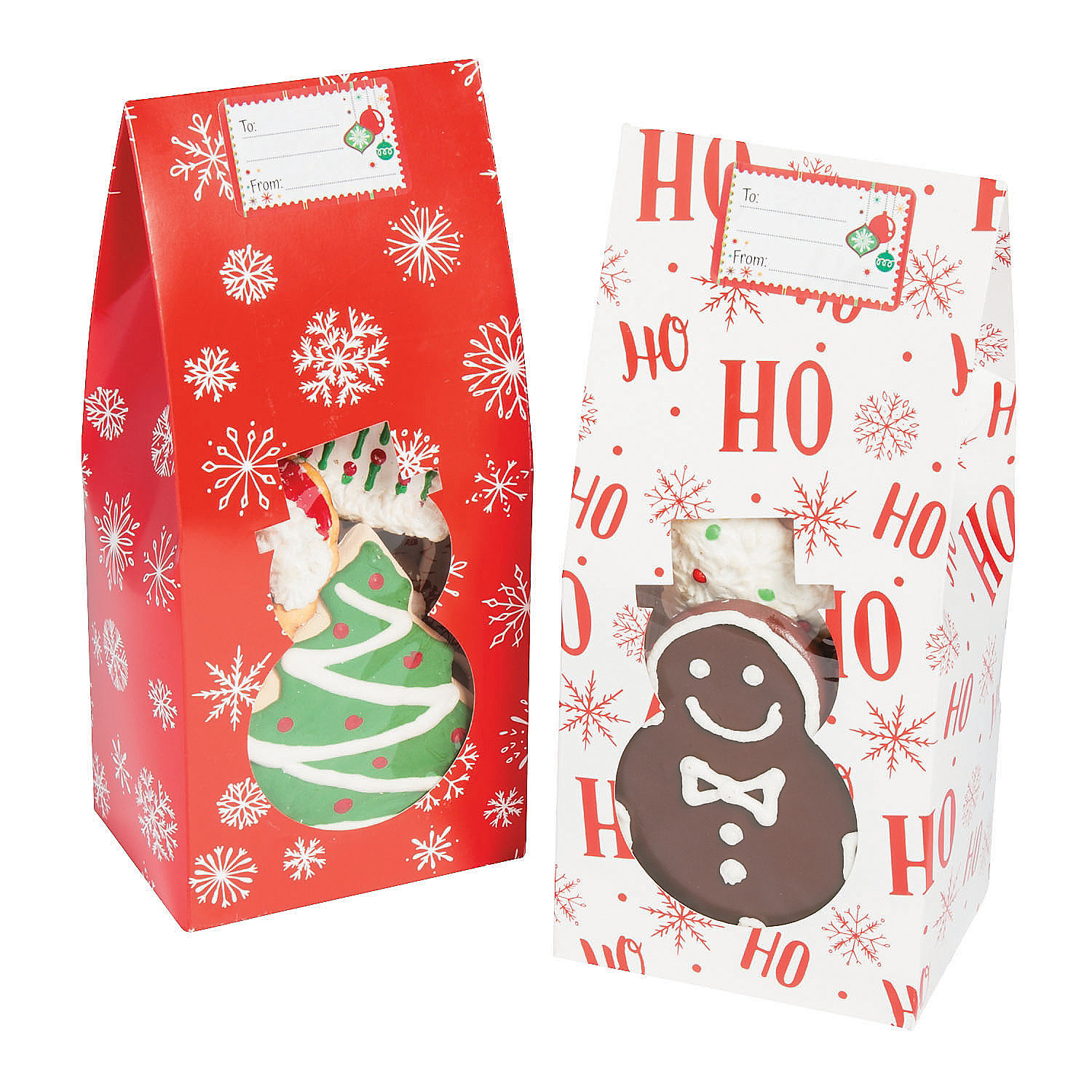 Christmas Cookie Boxes Party Supplies 6 Pieces
