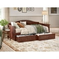 thumbnail image 2 of AFI Nantucket Twin Wood Daybed with Set of 2 Drawers in Walnut, 2 of 5