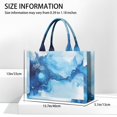 thumbnail image 3 of Large Capacity Tote Bag,Blue Marble Pattern Handbag Fashion Luxury Tote Bag,15.7"x13"x 5.1" Inches,Laptop Compatible, 3 of 6
