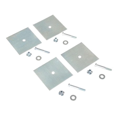 Vestil Manufacturing CS-GD-4 Car Stop Glue Down Anchor Plate with 4 Holes