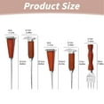 thumbnail image 3 of Dusknt Ice Pick Clearance! Ice Pick Set of 1 Three Pronged Ice Pick Stainless Ice Pick with Wood Handle Carving Bartender Tool (7.2Inch 1Pcs), 1*Ice Pick + 1*Ice Clamp, 3 of 9