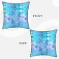 thumbnail image 2 of Home Decoration Outdoor Mermaid Scales Throw Pillow Cover Case Velvet border pillowcase Decorative Cushion for Couch Bed（Without pillow core）, 2 of 6