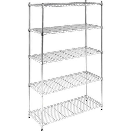 Whitmor Supreme Large 5-Tier Shelving, Chrome - Walmart.com