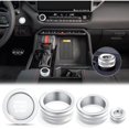 thumbnail image 1 of wonima02 Knob Cover Accessories for Toyota Tundra 2022-2025 & Sequoia 2023-2025, 5pcs Aluminum Alloy Trim Set (Silver, 14-inch Display Screen), 1 of 1