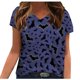 thumbnail image 1 of Tops Para Mujer Salir Tops Moda Casual Verano Con Cuello en V Manga Corta Camiseta Estampada Blusa Odeerbi  ODB149027, 1 of 5