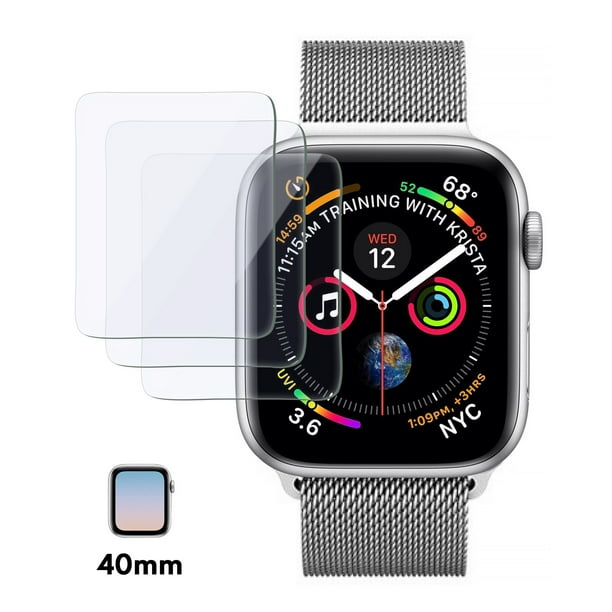 For Apple Watch Series 4 5 6 Se 40mm Screen Protector By Insten 3 Pack Clear Tempered Glass Screen Protector Lcd Film Cover Guard Shield For Apple Watch Series 4 5 6 Se 40mm Walmart Com Walmart Com