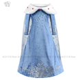 thumbnail image 3 of Disfraz de princesa Elsa de la Reina del hielo del invierno, disfraz de fantasía azul para fiesta de Halloween, uniformes de escenario para mujer y niña, 3 of 5