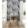 thumbnail image 4 of NextWall Bluestone & Grey Laguna Leaf Peel and Stick Wallpaper - 20.9 in. W x 18 ft. L Roll, 4 of 7