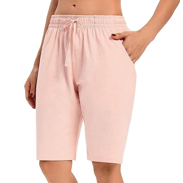 Gspmoly Shorts Short pour Femmes, pour Femmes Décontractés d'Été à Cordon, Short Cargo Athlétique de Course et d'Entraînement, Shorts Amples, Shorts de Randonnée pour Femmes jusqu'à 70 % de Rabais Rose G