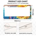 thumbnail image 2 of GZHJMY Sunflower Style License Plate Frames 2 Pack Aluminum License Plate Holder Universal Car License Plate Covers with Screw Caps Decorative, 2 of 6