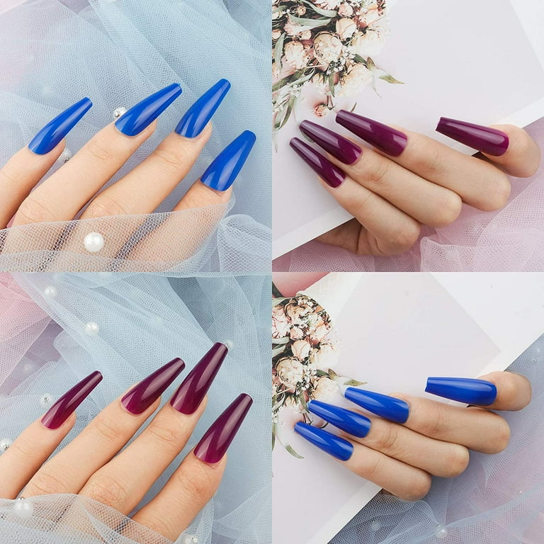 Fake acrylic 2024 nail set