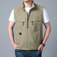 thumbnail image 5 of Bcfgryg Men S Jacket Vest Overalls Vest Pocket Outdoor Casual Plain Simple Slim Comfortable Jacket Men's Vest, 5 of 5