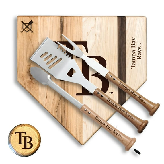 Baseball BBQ Tampa Bay Rays 12'' Silver Slugger Combo Set