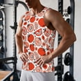 thumbnail image 5 of Lsque Hand Drawn Tomatoes Pattern Mens Tank Tops Muscle Athletic Quick Dry Sleeveless Workout Fitness T Shirts Beach Tank Top, Loose-fit Sleeveless Shirt for Men-X-Large, 5 of 7
