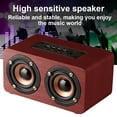 thumbnail image 4 of Altavoz combinado de madera Altavoz inalámbrico Bluetooth 4.2, altavoces estéreo con 2 bocinas, mini altavoces portátiles de música multimedia con calidad de sonido superior, 4 of 8