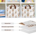 thumbnail image 4 of Yayeee Foldable Storage Basket for Shelves Waterproof Cloth Bins with Handles, Cartoon Ice Cream Pattern, 4 of 7