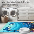 thumbnail image 5 of ODIKA 5'x7' Machine Washable Non-Slip Area Rug, Underwater Wonders Round Bright Ocean Animal Floor High Traffic Rug, Blue, 85280, 5 of 7