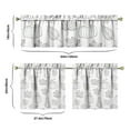 thumbnail image 6 of Rod Pocket Kitchen Curtain Set 3-Piece, 27.5x36 Inch Valance & Tier Drapes, Polyester Pongee Cafe Curtains for Living Room, Bathroom, Farmhouse Rustic Country Window Treatments., 6 of 6