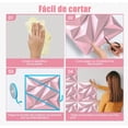 thumbnail image 4 of Panel Decorativo Pared 3d Pvc Resistente Al Fuego 30cmx30cm Modelo Rosa, 4 of 4