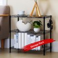 thumbnail image 4 of 3-Tier Shelf Shelving Storage Unit Metal Organizer Wire Rack Carbon Steel Kitchen Stand Storage Shelf, 4 of 7