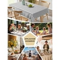 thumbnail image 5 of Grey Striped Table Cloth, Luxurious White Stripes Modern Abstract Art Waterproof Tablecloth for Rectangle Tables, Reusable Washable Fabric Table Cover for Restaurant Kitchen Dining Tables 54"x108", 5 of 6