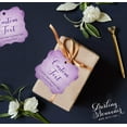 thumbnail image 5 of Darling Souvenir Personalized Paper Hang Tags Custom Text Wedding Party Gift Favor Tags -Stary Mauve Purple-50 Tags, 5 of 6