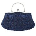 thumbnail image 1 of Minnieouse Bolso de mano bordado con cuentas Vintage para mujer, fiesta nocturna, banquete, bolso de mano Retro, cambio de monedas, bolsa de Bolsas de mensajero y de hombro azul, 1 of 6