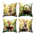 thumbnail image 2 of Antqov 4PCS Easter Pillow Covers 18x18" Soft Bunny Eggs Throw Pillow Cover Spring Decorative Cushion Case for Home Sofa Bed Holiday Decor Gifts, 2 of 6