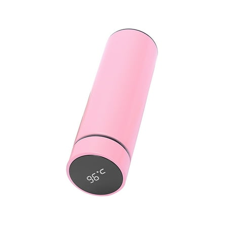 

Water Bottle 500ml 304 Stainless Steel LED Vacuum Cup Digital Display Portable Drink Bottle Blue