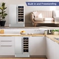 thumbnail image 4 of 19 Bottle and 57 Can Dual Zone Built-In and Freestanding Wine and Beverage Refrigerator,24" Wine Beverage Cooler ,Quick Cooling Under Counter Beer Wine refrigerator, 4 of 16
