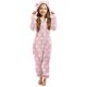 thumbnail image 2 of Pantalones largos para niña, mono de manga larga con capucha y manga larga, pijama informal de invierno cálido, ropa de dormir para niña, mono de poliéster, 2 of 5