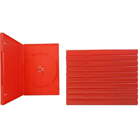 10 empty standard red replacement boxes cases for standard dvd
