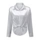 thumbnail image 4 of Yynuda Camisa ligera de satén brillante para mujer, 4 of 5