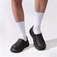 thumbnail image 2 of Rokment Womens Mens Clogs Garden Shoes with Back Strap Unisex Adult Quick Drying Comfortable Chunky Platform Arch Support Nursing Walking Closed Toe Sandals Black Size 8, 2 of 5