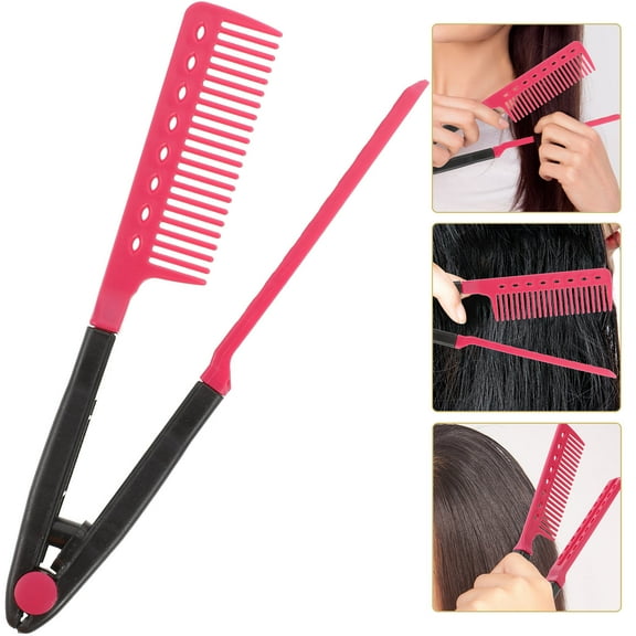 MUSEYA comb for straightening hair Hair Straightener ABS Clip on Style for Travel Use 1Pcs