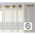 thumbnail image 3 of THD Natalie Faux Linen Semi Sheer Privacy Sun Light Filtering Grommet Window Panels, Pair, 3 of 7