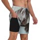 thumbnail image 2 of Balery Adorable Puppy Portrait Bañador para hombre, shorts de playa de secado rápido con entrepierna y forro de compresión-XX-Large, 2 of 6