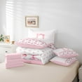 thumbnail image 6 of Feelyou Cute Monogrammed D Twin Bedding Sets 7pcs, Cartoon Bow-tie Bedding Comforter Set, 6 of 8