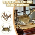 thumbnail image 2 of Creative Cute Crab Pen Holder,Brass Crab Pen Holder,Crab Spoon Holder,Realistic Weightlifting Crab Shaped Pencil Rack,Funny Brass Weightlifting Crab Pen Holder,for Pen Storage Office Display Decor, 2 of 8