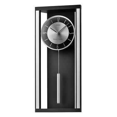 Seiko QXH068KLH Classic Modern Pendulum Wall Clock, Black