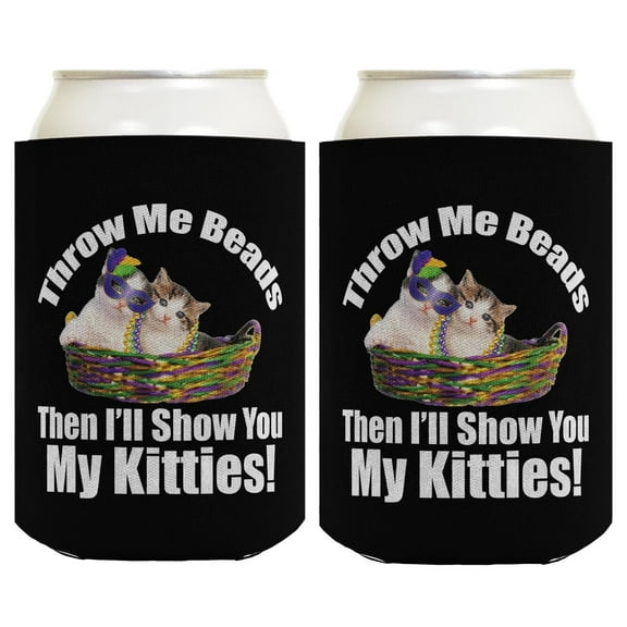 Mardi Gras Accessories Throw Beads Show You Kitties Mardi Gras Pun 2-Pack Can Drink Thermocoolers