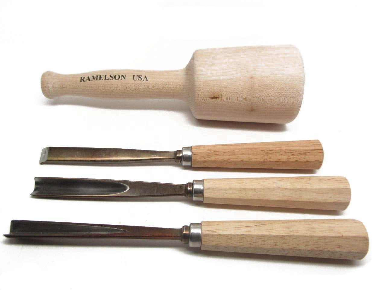 Ramelson|Wood Carving Mallet and Gouge Set|Fishtail Gouge|Straight V ...