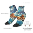 thumbnail image 4 of Bingfone Artistic Starry Sky Cloud Dog Design Patterned Men's Women's Casual Cotton Socks, 4 of 5