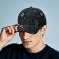 thumbnail image 6 of Gothic Moon Star Baseball Cap – Dark Cosmic Celestial Snapback Hat, Lightweight Gift for Men, Women, Runners, 6 of 7