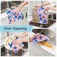thumbnail image 2 of Blue Orange Flowers Kitchen Towels 6 Pcs Dish Towels Absorbent Soft Quick Dry Towel Dish Rags for Washing Dishes, 2 of 8