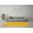 thumbnail image 3 of Ahgly Company Indoor Rectangle Abstract Yellow Modern Area Rugs, 3' x 5', 3 of 4