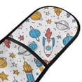 thumbnail image 2 of Dailycode Double Sided Oven Mitt with Loop Heat Resistant Kitchen Long Potholders 7" x 35" Rocket Planet Star, 2 of 6