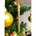 thumbnail image 3 of Twisted Icicle Ornament Christmas Tree Glitter Spiral Strip Hangings for Holiday Party Wedding Accessories, 5.1 Inch (Gold,12 Pieces), 3 of 7