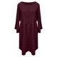 thumbnail image 3 of Puntoco Vestido Camisero Informal De Verano Para Mujer, Suelto, Con Cuello Redondo, Manga Corta, Color Liso, Vestido De Algodón Y Lino, Rojo Xxxxl,Regalos Para Mujer Joven, 3 of 5